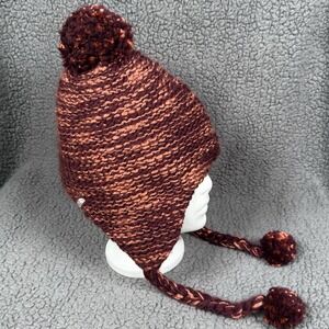 The North Face Beanie HatKnit Fleece Lined Pom Tassel Stocking Cap Winter Torque